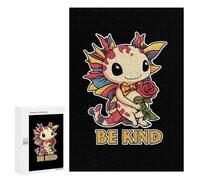 Axolotl Be Kind Autism Stylish Adults Jigsaw Puzzle Funny Wooden Educational Game Art Home Decor