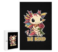 Axolotl Be Kind Autism Stylish Adults Jigsaw Puzzle Funny Wooden Educational Game Art Home Decor