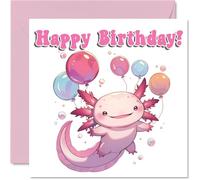Axolotl Birthday Cards, Balloon Animals