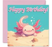Axolotl Birthday Cards, Sand