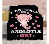Axolotl Blanket,Personalized Throws Gift for Love Cute Axolotls Plush,Super Soft Fluffy Flannel Warm Blankets,Lightweight Fleece, Suitable for All Season Bed Sofa,50"x40" XS Twin for Kids