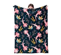Axolotl Blanket Soft Cozy Warm Blanket Throw Flannel Fleece Plush for Bed Couch Living Room Gift Adults Cute Animals Fish Decor(50inx60in)