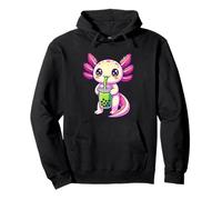 Axolotl Boba Tea Bubble Tea Anime Japanese Kawaii Axolotls Pullover Hoodie