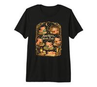 Axolotl Book Club Cozy Vintage Reader Art Amphibia Premium T-Shirt
