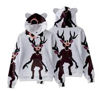 Axolotl Boys 99 Nights In The Forest 3D Figure Printed Sweatshirt Kids Funny 99 Nights In The Forest Cat's Ear Shaped Hoodie (B,7-8years)