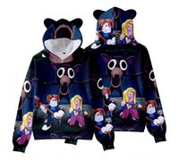 Axolotl Boys 99 Nights In The Forest 3D Figure Printed Sweatshirt Kids Funny 99 Nights In The Forest Cat's Ear Shaped Hoodie (A,11-12years)