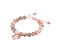 Axolotl Bracelet For Girls Kids Pearl Crystal Bead Natural Stone Adjustable Charm Cute Kawaii Jewelry Christmas Birthday Gifts