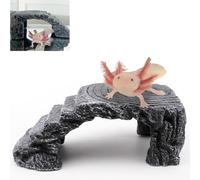 Axolotl Cave Axolotl Hides for Aquarium & Terrarium, Shelter for Pleco, Crabs, Fish, Turtles, Betta, Geckos, Frog, Resin Tank Decor