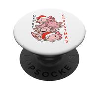 Axolotl Christmas Christmas Tree Animals Sweet Axolotl PopSockets Adhesive PopGrip