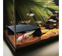 Axolotl Cichlid Aquarium Corner Cave Aquarium Accessories Corner Hideout with Viewing Window, Terrarium/Underground Aquarium