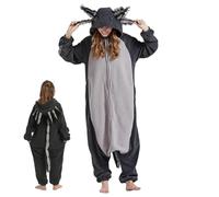 Axolotl Costume for Adults Soft Cute Fleece Hooded Cosplay Animal Onesie with Tail Christmas Halloween Pajamas for Men Women, Large