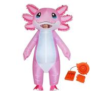 Axolotl Costume - Inflatable Parties Outfit, Funny Cosplay Suit | Adult Fancy Dress Halloween Cosplay, Animal Character Jumpsuit Birthday Unisex Festival Entertainment Carnival Parade Comedy Show