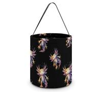 Axolotl Cute Halloween Reusable Easter Goodie Tote Bags with Handles for Trick Or Treating Bucket