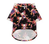 Axolotl Cute Summer Hawaiian Dog Shirt Breathable Pet T-Shirts for Small Medium Large Dogs Cats
