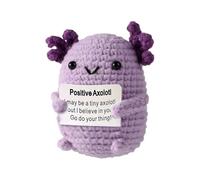 Axolotl Doll - Gift Plush Doll, Mini Knitted Toy | Positive Crochet Cuddly Pillow Decoration Cute Handmade Gift Birthday Uplifting Women Kids Teenagers Friends Party Sleeping Stuffed Throw Card