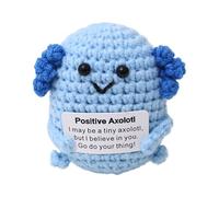 Axolotl Doll - Gift Plush Doll, Mini Knitted Toy | Positive Crochet Cuddly Pillow Decoration Cute Handmade Gift Birthday Uplifting Women Kids Teenagers Friends Party Sleeping Stuffed Throw Card