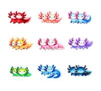 Axolotl Earrings 9PC Set Cute Earring Drop Style Fun Animal Designs Weird Funky Looks Silly Novelty Accessories Women Perfect Party Favors Gift Ideas for Kawaii Lovers Quirky Unique Accessory