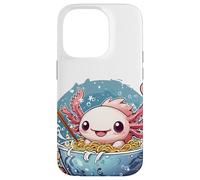 Axolotl eating ramen Kawaii Japanese Anime Noodles #AV1 Case for iPhone 14 Pro