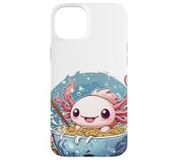 Axolotl eating ramen Kawaii Japanese Anime Noodles #AV1 Case for iPhone 15 Plus