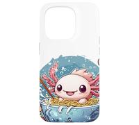 Axolotl eating ramen Kawaii Japanese Anime Noodles #AV1 Case for iPhone 15 Pro