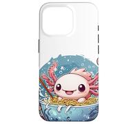 Axolotl eating ramen Kawaii Japanese Anime Noodles #AV1 Case for iPhone 16 Pro