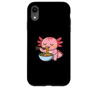 Axolotl Eating Ramen Noodles Cute Axolotl Eating Noodles Case for iPhone XR