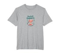 Axolotl Expert in Training: Cute Science Enthusiast T-Shirt, Men's Big and Tall, Heather Grey, 4X Tall