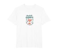 Axolotl Expert in Training: Cute Science Enthusiast T-Shirt, Men's Big and Tall, White, 4X Tall