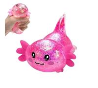 Axolotl Fidget - Glitter Soft Cute Axolotl Fun Cartoon Party Favors - Fidget Squeeze Animal - for Anger Management Kids Family Friends Youth Teens Offices Work Study Waiting Rooms