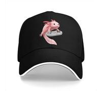 Axolotl Fish Playing Video Game Men Baseball Caps Peaked Cap Sun Shade Cycling Hat Animal One Hundred Fish,for All Seasons