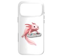 Axolotl Fish Playing Video Game White-Axolotl Lizard Gamers Case for iPhone 17 Pro Max