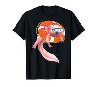 Axolotl Fish Swimming Kit Diving Mask White-Axolotl Lizard T-Shirt