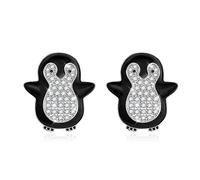Axolotl Flamingo Penguin Monkey Giraffe Mexican Axolotl Stud Earrings for Women Sterling Silver Gifts for Axolotle Lovers, Sterling Silver, Cubic Zirconia