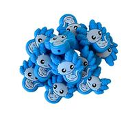 Axolotl Focal Beads Silicone Blue Salamander Anime | 12 pk Bulk Wholesale for Freshie String Hangers Beadable Pen Assorted Set Badge Clip
