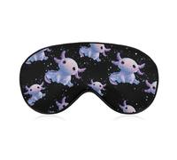 Axolotl Galaxy Ice Snowy Blackout Sleep Mask for Side Sleeper Soft Covers for Travel Essentials Nap