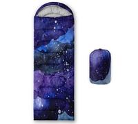 Axolotl Galaxy Sleeping Bag for Girls Women Adults,Tie Dye Space Camping Bag,Waterproof Portable and Lightweight Glitter Stars Sleeping Bag Sparkles Sleeping Bag for Outdoors Travelling Camping Hiking