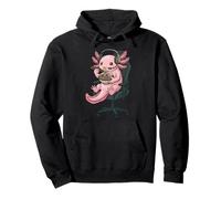 Axolotl Gamer Japanese Ramen Kawaii Gaming Pullover Hoodie