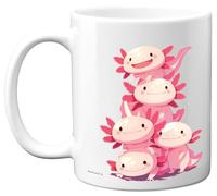 Axolotl Gifts - Pyramid of Animals - Happy Birthday Gifts Axolotl Mother's Day Presents, Gift Father's Day, 11oz Ceramic Dishwasher Safe Premium Mugs