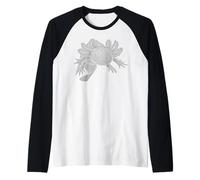 Axolotl Gray Raglan Baseball Tee