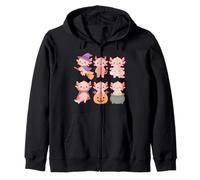 Axolotl Halloween Costume Zip Hoodie