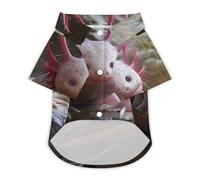 Axolotl Hawaii Shirt Print Dog Clothes T-Shirt Beach for Puppy Cat 2XL