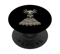 Axolotl Heart Hands Skull Pile Goth Mexican Salamander PopSockets Adhesive PopGrip