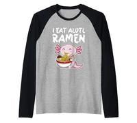 Axolotl I Eat A Lotl Ramen Raglan Baseball Tee
