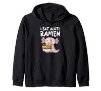 Axolotl I Eat A Lotl Ramen Zip Hoodie