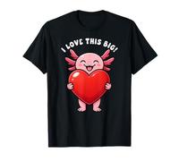Axolotl I Love This Big Heart Valentines Day Boys Girls Kids T-Shirt