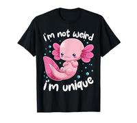 Axolotl I'm Not Weird I'm Unique Kawaii Fish Amphibian T-Shirt