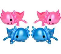 Axolotl Inflate | Set of 4 | 24 inch | Laying Down Style Inflatable Pool Toys Birthday Party Decorations