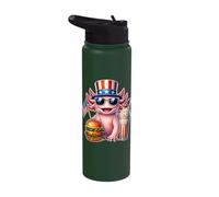 Axolotl July 4th of July American Axolotl Stainless Steel Insulated Water Bottle