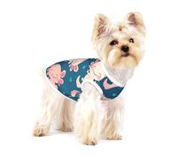Axolotl Kawaii,Cotton Sleeveless Pet T-Shirt Soft Stretchy Puppy Breathable Vest,L