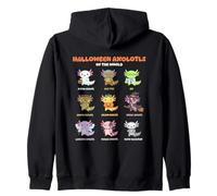 Axolotl Kawaii Halloween Axolotls Cute & Spooky Zip Hoodie